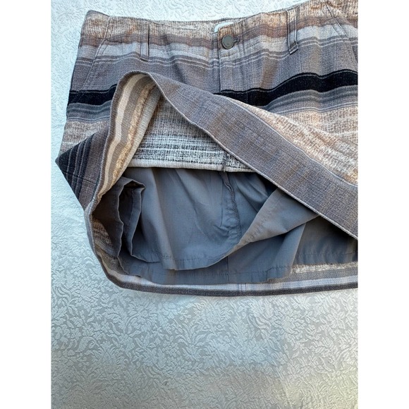 Free W/Purchase Y2K Old Navy Mini Skirt Fall Winter Stripes Gray Lavender Mauve - Picture 6 of 9